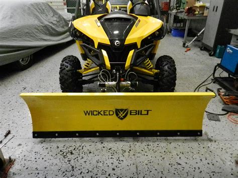 Fully Hydraulic Snow Plow Kit For The Can Am Maverick Wicked Bilt