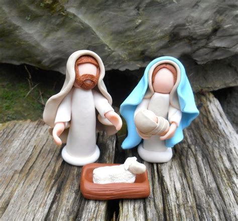 Miniature Nativity Set Polymer Clay Nativity Christmas Etsy