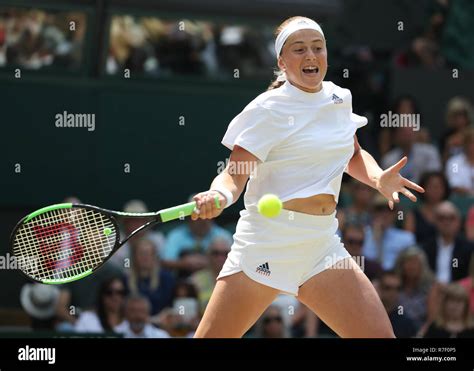 Jelena Ostapenko At Wimbledon Hi Res Stock Photography And Images Alamy
