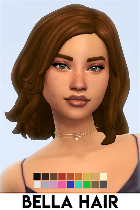 Bella Hair By Vikai Imvikai On Patreon In 2021 Sims 4 Sims 4