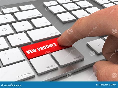New Product Push Button Concept 3d Illustration Stock Illustration