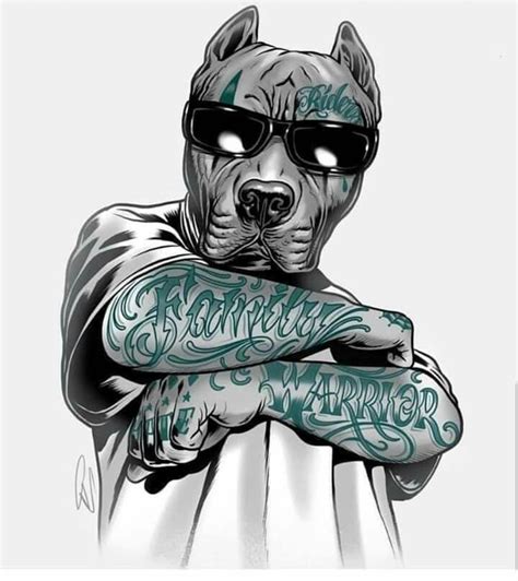 Pin de **DaWn** en Arte Cholero Worldwide | Dibujos de pitbull, Arte