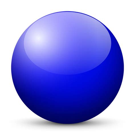 Dark Blue Colored Sphere Orb With Shinyglossy And Gleaming Surface