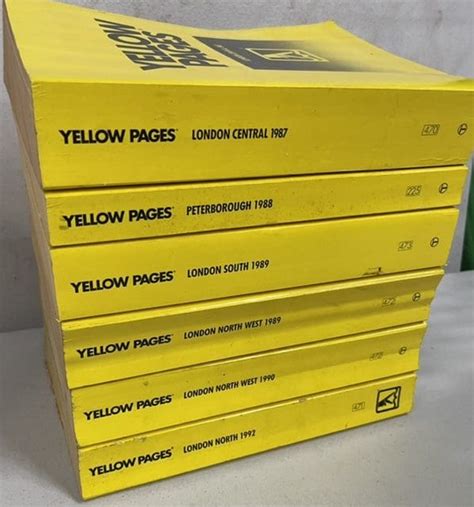 Thbyppb01 Yellow Pages Telephone Book London And Peterborough 1980s