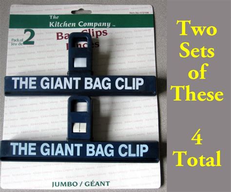 4 Giant 8 Potato Chip Bag Clips
