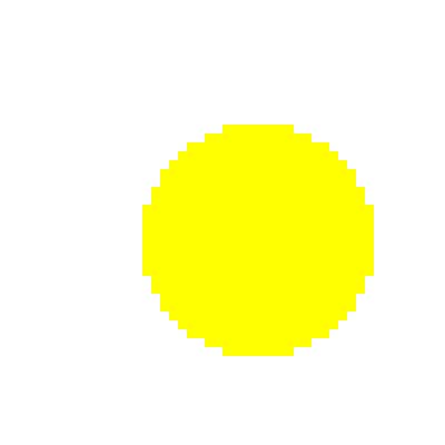 Circles are the most difficult pattern (for me) to replicate. piq - Giant yellow circle...thing... | 100x100 pixel art by minejedi007