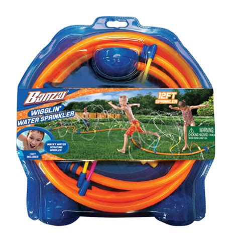Banzai Wigglin Outdoor Water Sprinkler For Kids Wiggle Tubes For