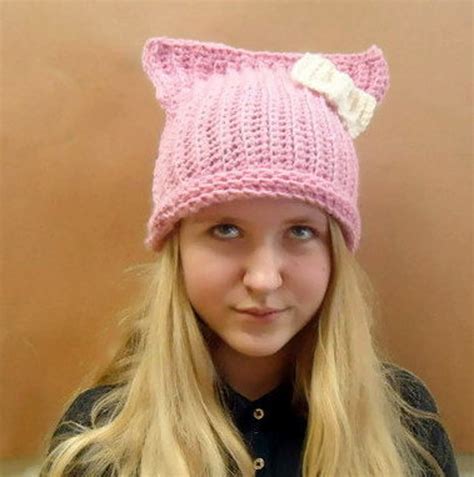 Pink Cat Hat Pussyhatpink Pussyhat Pussy Hat Pink Cat Hat Etsy