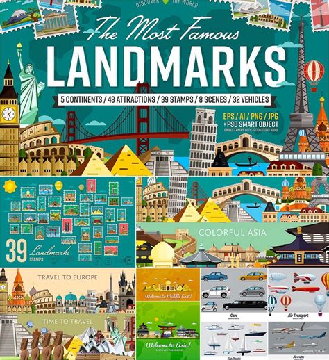 This Budle Includes 48 Of The Most Popular Landmarks With Regular