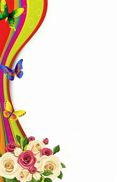 Colorful Floral Border Design Page Borders Design Borders For Paper