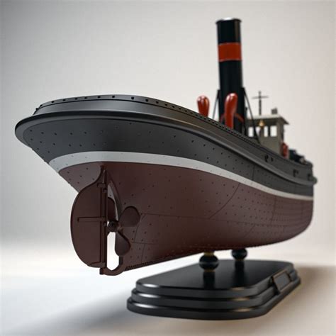 Dutch Steam Tugboat Model Kit 3D Model 3D Printable CGTrader