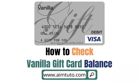 How To Check Vanilla Gift Card Balance 2 Best Ways AiM Tutorials