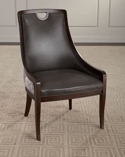 Gray Leather Chair | Neiman Marcus