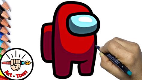 How To Draw Among Us Game Character Step By Step Easy Youtube