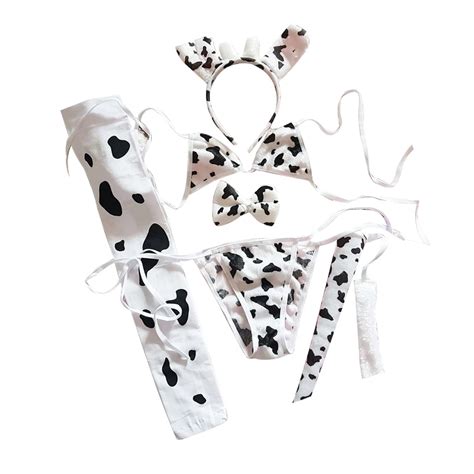 Sexy Costumes Adult Cosplay Lingerie Girl Sexy Cow Costume Bikni Sexy