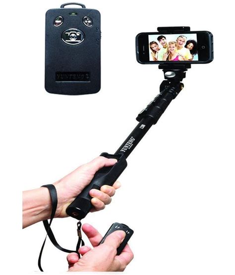 Everything Imported Yunteng Yt1288 Selfie Stick With Bluetooth Remote Black Selfie Sticks