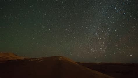 Night Time Timelapse Of The Stars In The Sahara Desert