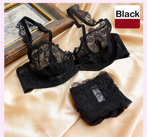 Sexy Lace Thin Cup Shelf Bra Underwear Push Up Underwire Women Bras And Panty Sets From