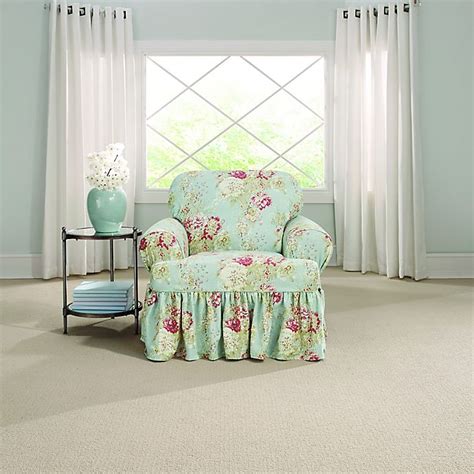Find chair slipcovers at wayfair. Sure Fit® Ballad Bouquet by Waverly™ T-Cushion Chair ...