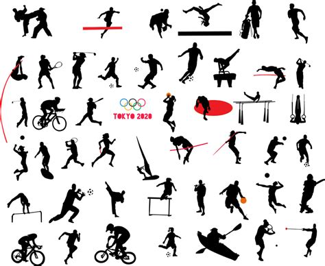 tokyo summer olympics silhouetten gratis vectorafbeelding op pixabay