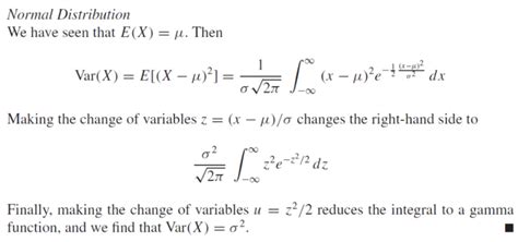 Solved Derivation Of Variance Of Normal Distribution With Gamma