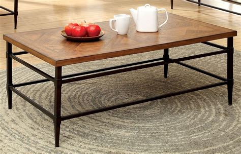 The frame of this outdoor coffee. Herrick Light Oak Coffee Table from Furniture of America ...