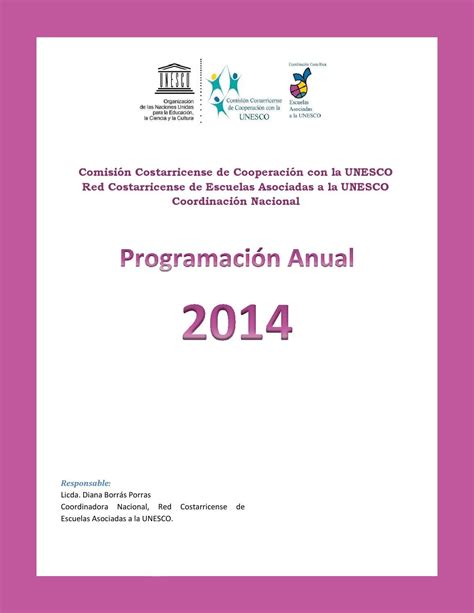 Programación Anual Redpea 2014 By Redpea Unesco Costa Rica Issuu