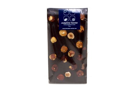 Tablette Noisettes Chocolat Noir Jos Phine Vannier Chocolaterie
