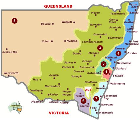 Regions Cities And Towns Of New South Wales Travel Nsw Accommodation