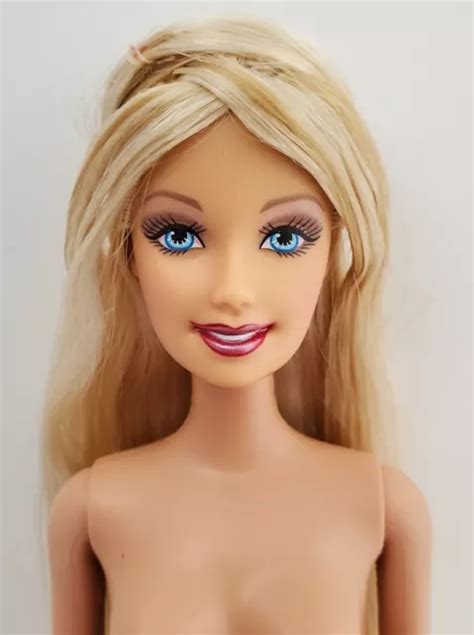 Mattel Barbie Doll Long Blonde Hair Full Face Nude Naked Fashion Fever