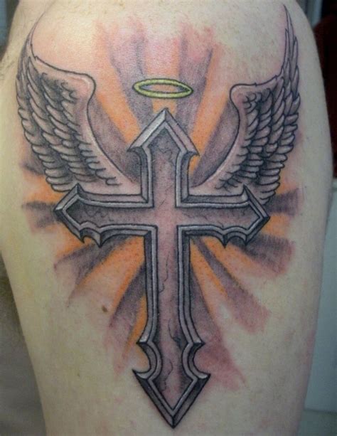 Men Cross Tattoo Half Sleeve Tattoo Site