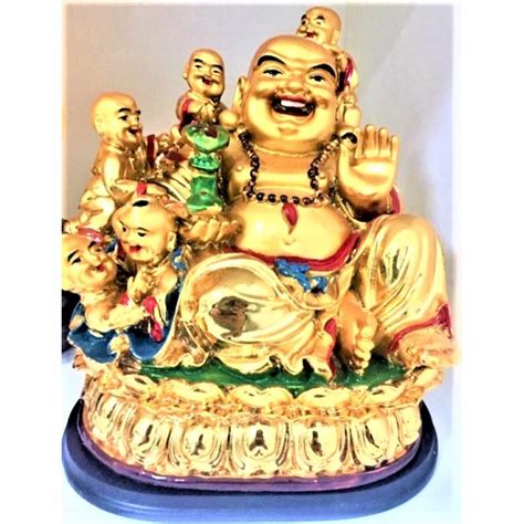 Feng Shui Lucky Charm Golden Laughing Buddha