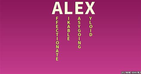 Last Name Meaning Alex