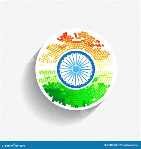 Stylish Creative Indian Flag Stock Photo Image 32420090