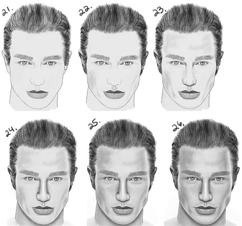 How To Draw A Man S Face From The Front View Male Easy Step By Step Drawing Tutorial For