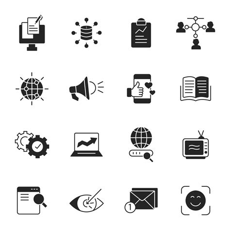 Digital Marketing Icons Set Digital Marketing Pack Symbol Vector