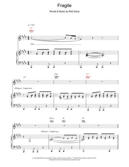 Fragile By Kylie Minogue Digital Sheet Music For Pianovocalguitar