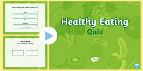 Health Quiz For Children Healthy Eating Game Twinkl
