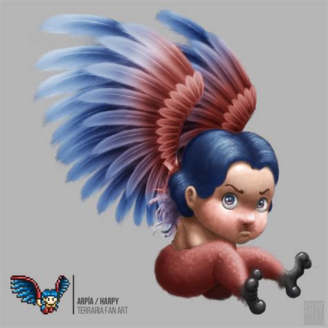 Terraria Fan Art Harpy Enemy By Soylunesss On Deviantart