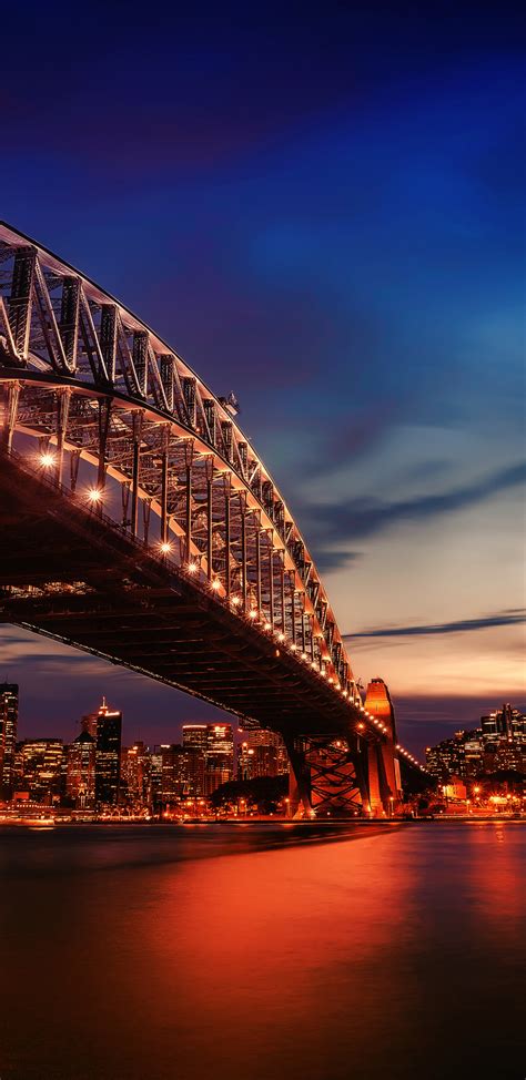 1440x2960 City Lights Sydney Harbour Bridge 4k Samsung Galaxy Note 98