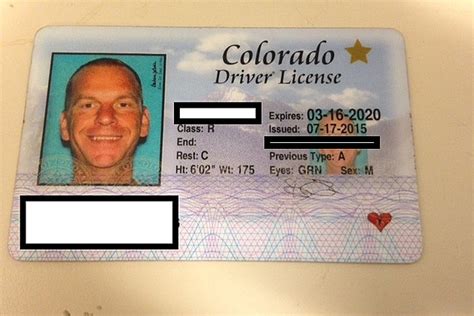Colorado Drivers License Previous Type A Fabricmultiprogram