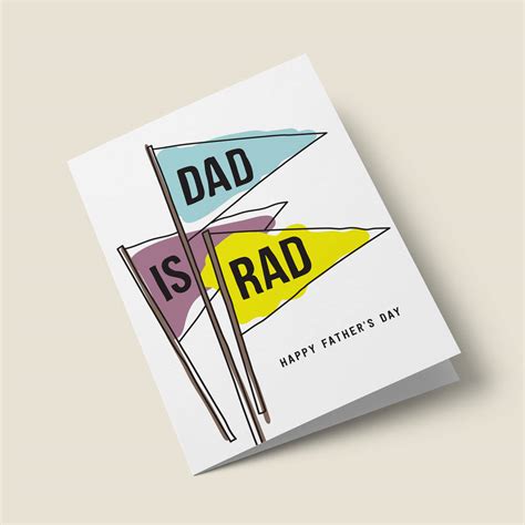 Dad Is Rad Fathers Day Card By Joyful Joyful
