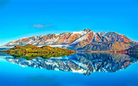 Lake Wanaka South Island Mountains Morning New Zealand 4k