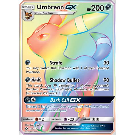 Umbreon Gx 154149 Rainbow Rare