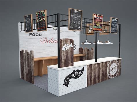Food Festival Booth Design On Behance Booth Design Coffee Shop