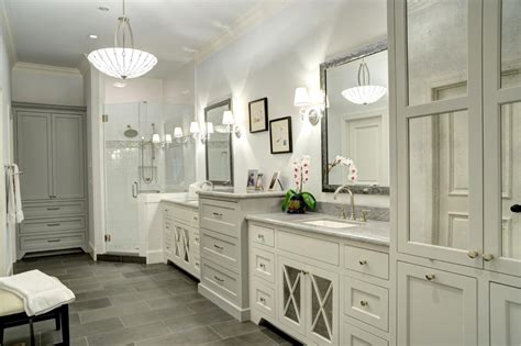 Check spelling or type a new query. white traditional bathroom with gray tile floors this ...