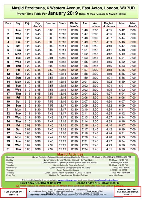Prayer Times