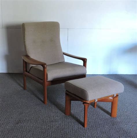Mid Century Danish Modern Komfort Teak Lounge Chair And Ottoman At 1stdibs