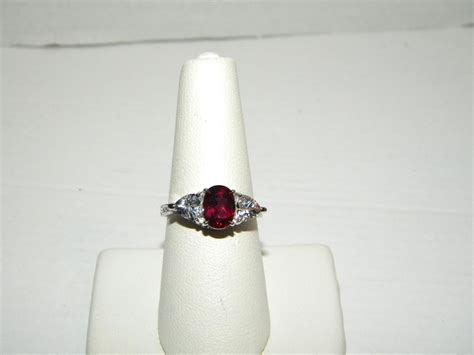 Avon Sterling Silver Classic Gem Ring Rings Sapphire Color Size 7 New