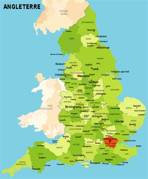 Avantages d'une carte sim prépayée 2 forfait mobile en angleterre: Carte Angleterre • Voyages - Cartes